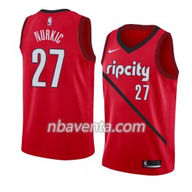Camiseta Hombre Portland Trail Blazers Jusuf Nurkic 27 2018-19 Nike Rojo Swingman
